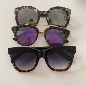 Quay, anthropologie, and river island tortoise shell sunglasses bundle